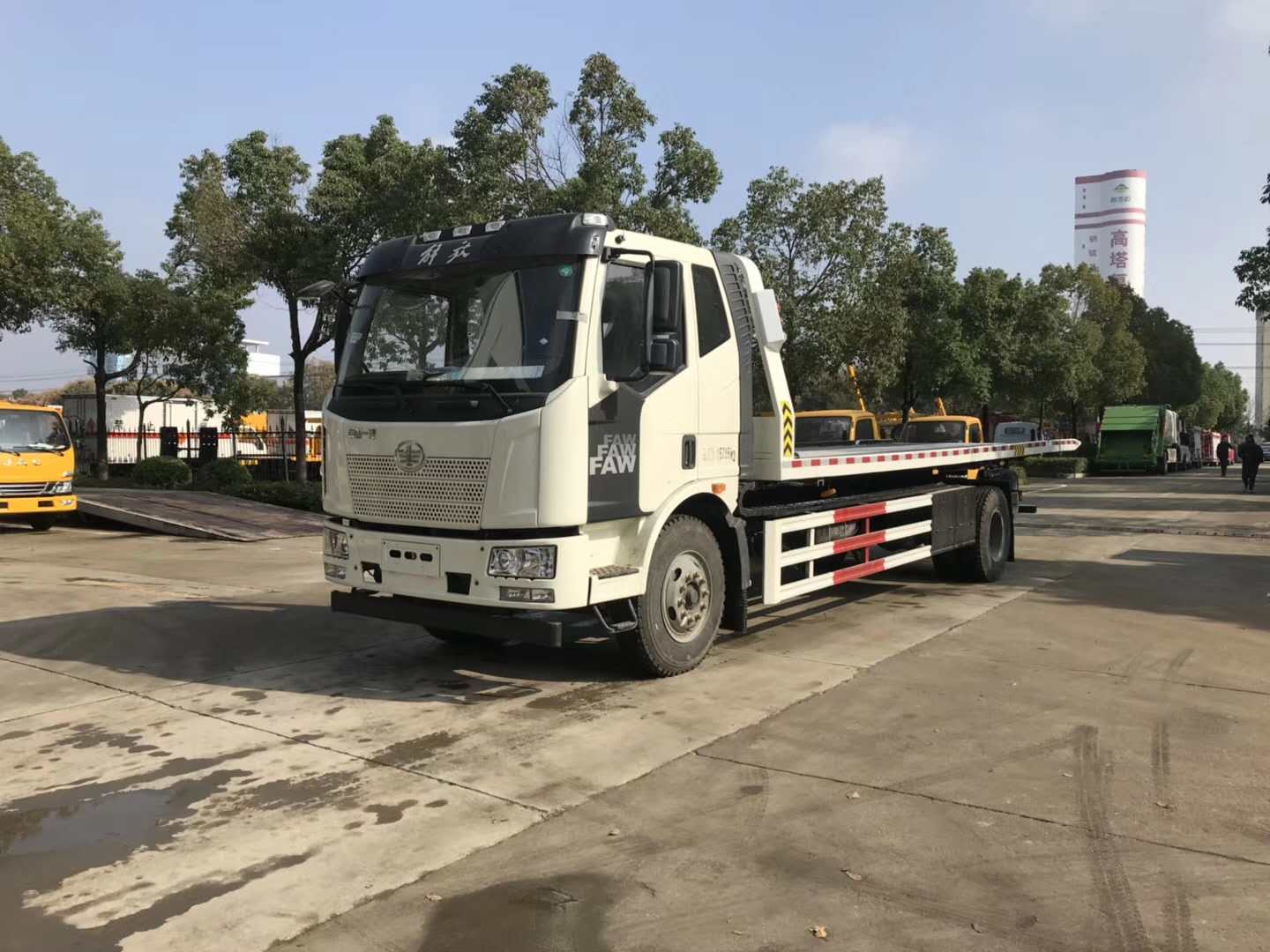 解放J6一拖二清障車