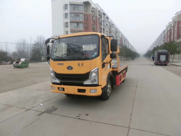 重汽豪曼藍(lán)牌一拖二清障車