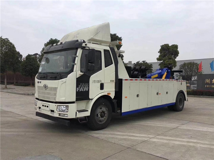 解放J6一拖一清障車